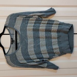 About A Girl blue and white sweater. Lightweight women's size Medium